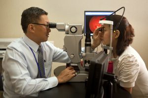 Doctor examining patient
