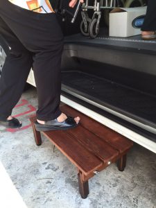 The step for the van.
