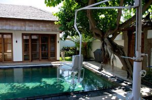 A pool hoist in a Bali location.