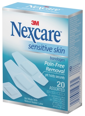 Nexcare Sensitive Skin Bandages.